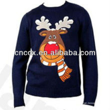 13CW1004 Men's christmas pullover reindeer pattern sweaters